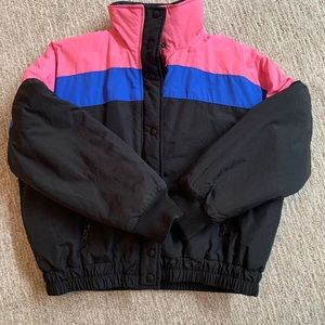 Retro colored puffer jacket NEVER WORN
